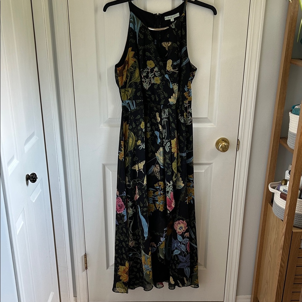 Cleo Black Floral Maxi Dress